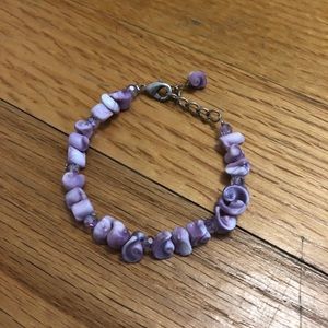 Purple coral bracelet